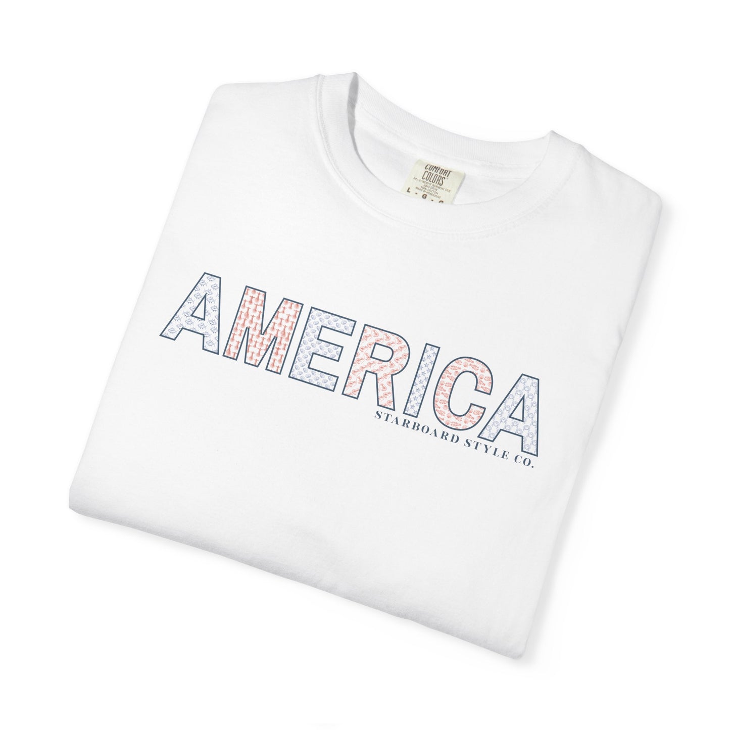 America Pattern Tee