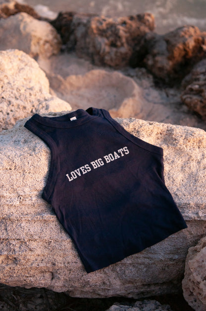 Loves Big Boats Cropped Tank