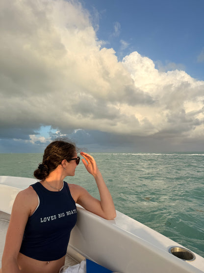 Loves Big Boats Cropped Tank